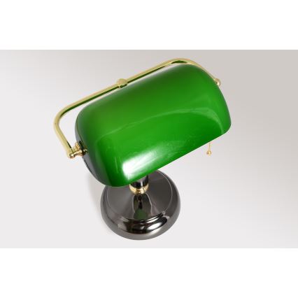 Brilagi - Lampe de bureau BANK OFFICE 1xE27/60W/230V noire/dorée/verte
