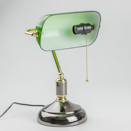 Brilagi - Lampe de bureau BANK OFFICE 1xE27/60W/230V noire/dorée/verte
