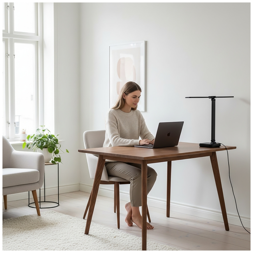 Brilagi - Lampe de bureau LED à intensité variable MODO DUO LED/8W/5V 3000/4000/6500K noire