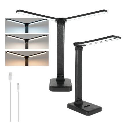 Brilagi - Lampe de bureau LED à intensité variable MODO DUO LED/8W/5V 3000/4000/6500K noire