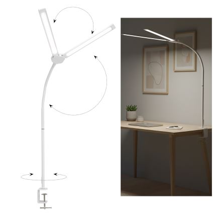 Brilagi - Lampe de bureau LED à intensité variable USB VARIO LED/14W/5V 3000-6000K blanche