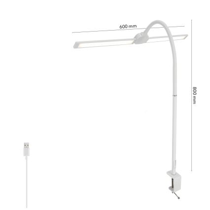 Brilagi - Lampe de bureau LED à intensité variable USB VARIO LED/14W/5V 3000-6000K blanche