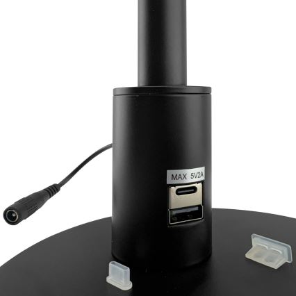 BRILAGI - Lampe de bureau LED dimmable avec ports USB VARIO LED/7W/230V 3000-6500K CRI 96 noire