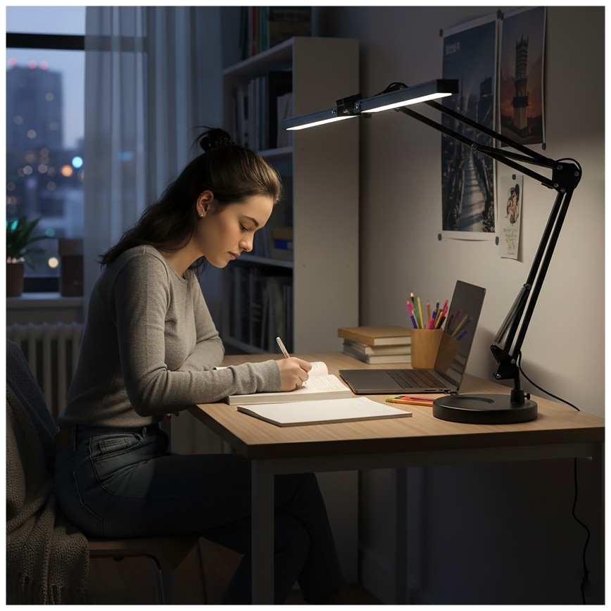 Brilagi - Lampe de bureau LED dimmable VARIO LED/15W/230V 3000-6000K noire