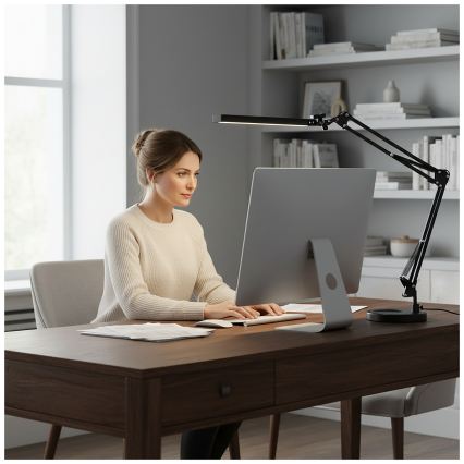 Brilagi - Lampe de bureau LED dimmable VARIO LED/15W/230V 3000-6000K noire