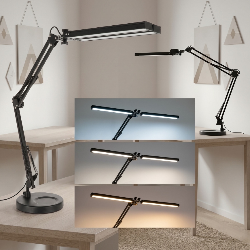 Brilagi - Lampe de bureau LED dimmable VARIO LED/15W/230V 3000-6000K noire