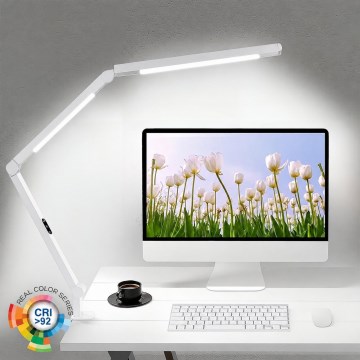 Brilagi - Lampe de bureau LED VARIO, tactile et flexible, dimmable, LED/12W/230V, 3000/4000/5000/6500K, IRC 92, blanche