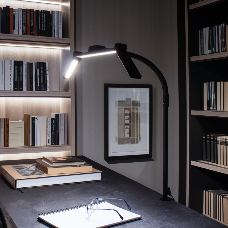 Brilagi - Lampe de table LED dimmable à commande tactile à pince VARIO LED/24W/230V 3000-6500K IRC 92 noire