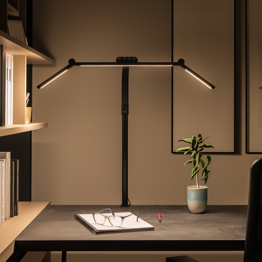 Brilagi - Lampe de table LED dimmable à commande tactile à pince VARIO LED/24W/230V 3000-6500K IRC 92 noire