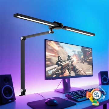 Brilagi - Lampe de bureau VARIO LED RGBTW tactile et dimmable à pince LED/18W/230V 3000-6500K IRC 96 noir
