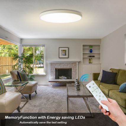 Brilagi - Lampe de plafond LED dimmable POOL SMART LED/128W/230V 3000-6000K 100 cm Wi-Fi Tuya blanche + télécommande