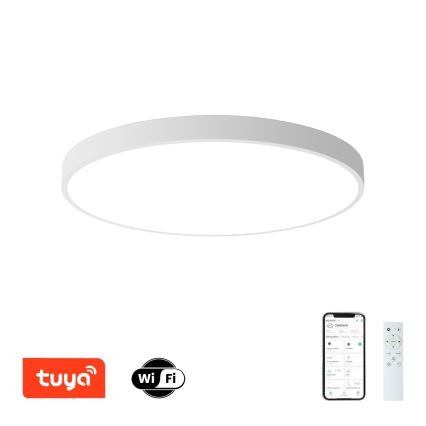 Brilagi - Lampe de plafond LED dimmable POOL SMART LED/128W/230V 3000-6000K 100 cm Wi-Fi Tuya blanche + télécommande