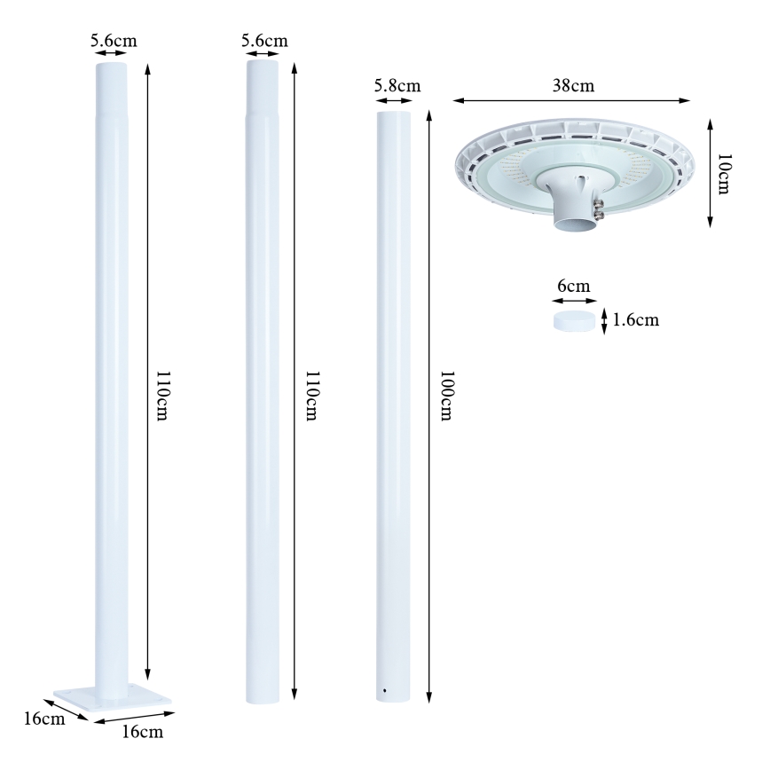 Brilagi - Lampe de rue LED extérieure URBANSPARK LED/120W/230V blanche IP65