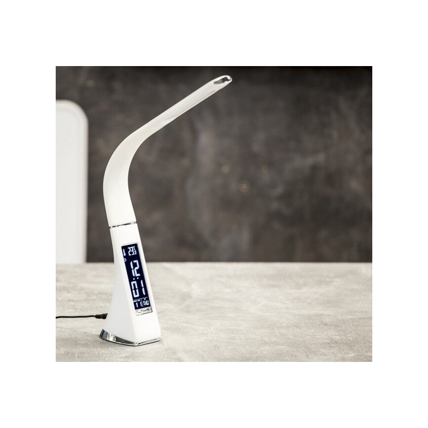Brilagi - Lampe de table à intensité variable avec écran PELLE LED/7W/230V blanc