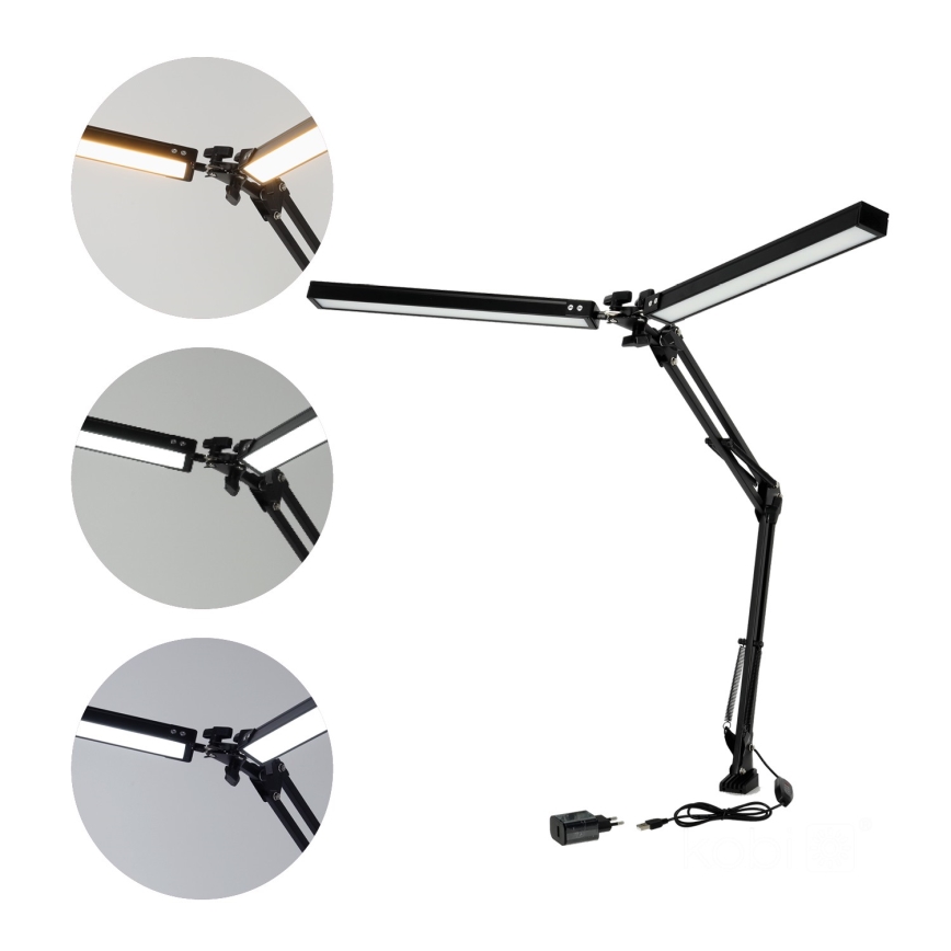 Brilagi - Lampe de table à intensité variable VARIO 2xLED/14W/230V 3000-6000K noir
