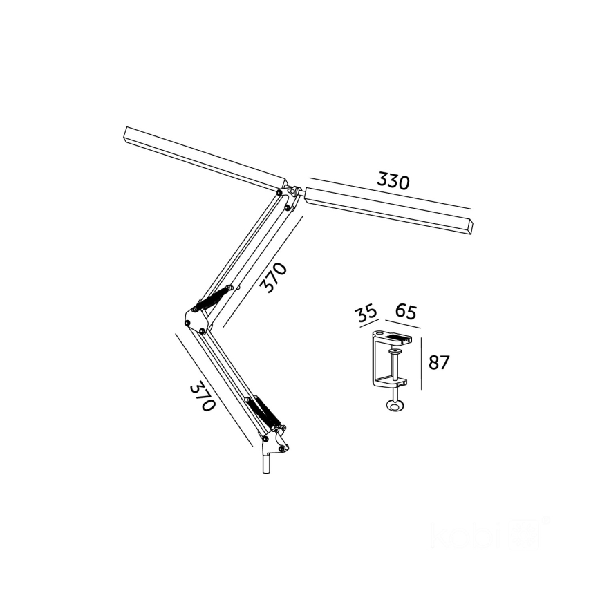 Brilagi - Lampe de table flexible à intensité variable VARIO LED/15W/230V 3000-6000K noir