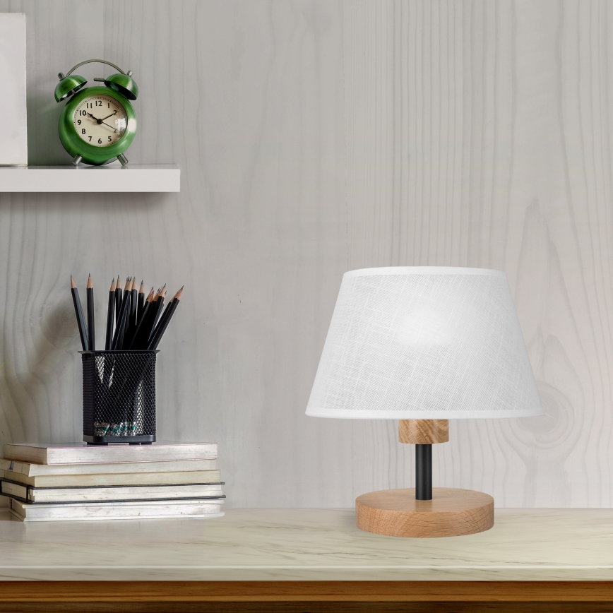Brilagi - Lampe de table ANTHONY 1xE27/60W/230V chêne/blanc