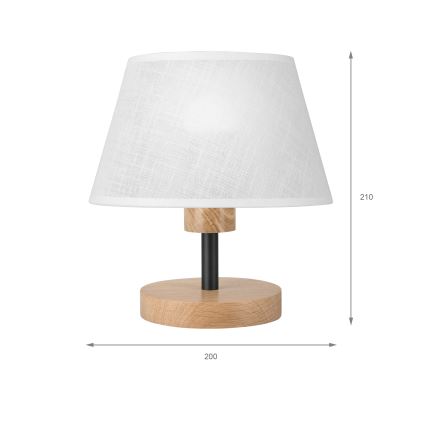 Brilagi - Lampe de table ANTHONY 1xE27/60W/230V chêne/blanc