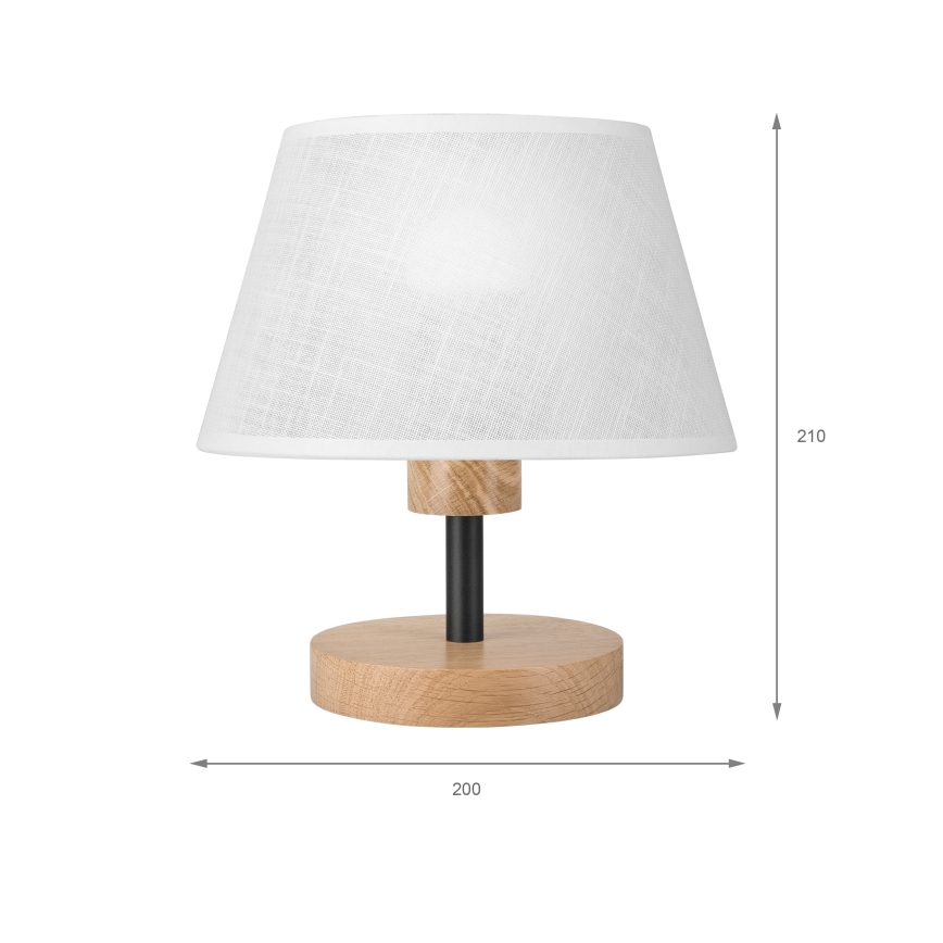 Brilagi - Lampe de table ANTHONY 1xE27/60W/230V chêne/blanc