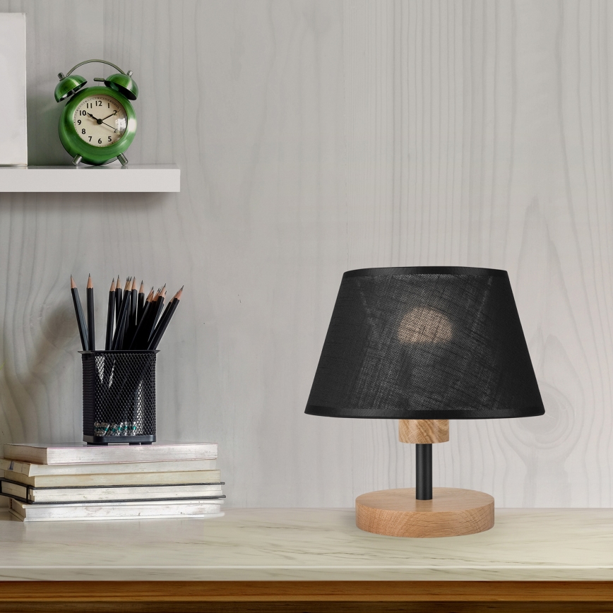 Brilagi - Lampe de table ANTHONY 1xE27/60W/230V chêne/noir