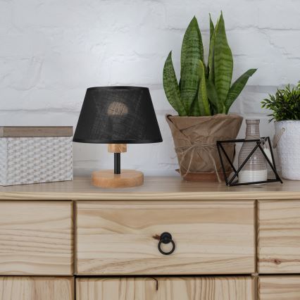Brilagi - Lampe de table ANTHONY 1xE27/60W/230V chêne/noir