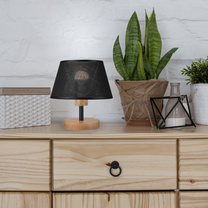 Brilagi - Lampe de table ANTHONY 1xE27/60W/230V chêne/noir