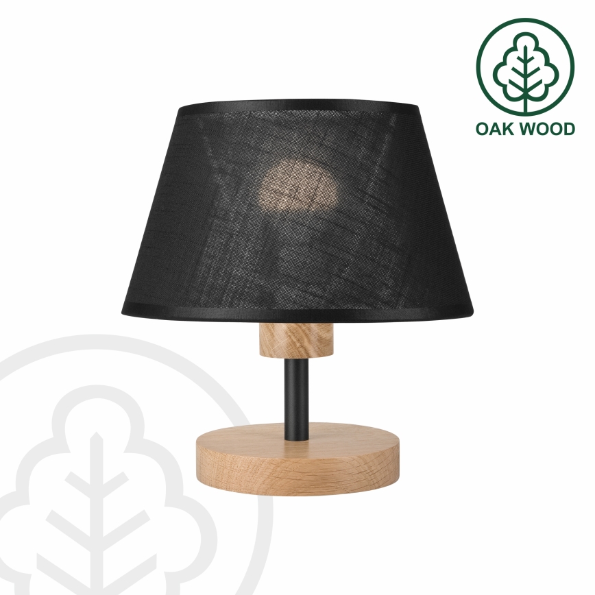 Brilagi - Lampe de table ANTHONY 1xE27/60W/230V chêne/noir