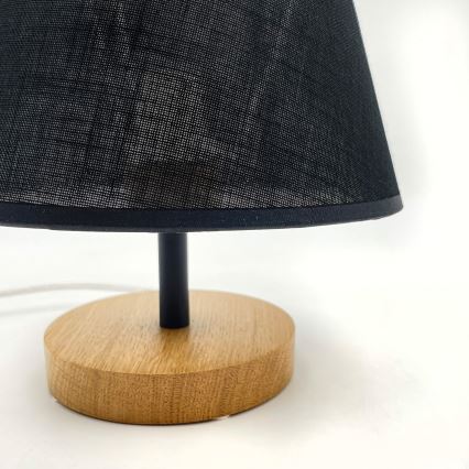 Brilagi - Lampe de table ANTHONY 1xE27/60W/230V chêne/noir