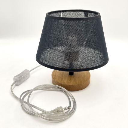 Brilagi - Lampe de table ANTHONY 1xE27/60W/230V chêne/noir