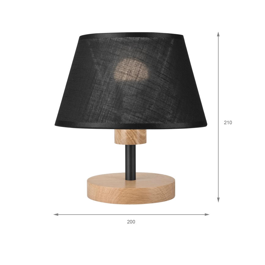 Brilagi - Lampe de table ANTHONY 1xE27/60W/230V chêne/noir