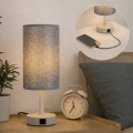 Brilagi - Lampe de table avec port USB TABLON 1xE27/25W/230V beige/gris