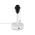 Brilagi - Lampe de table avec port USB TABLON 1xE27/25W/230V blanche
