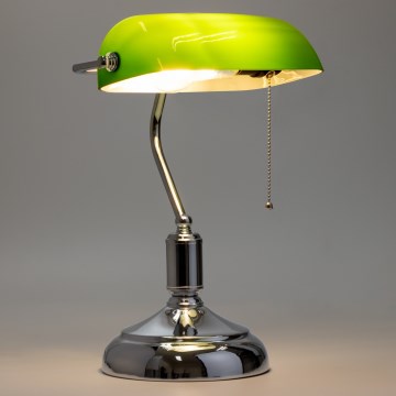 Brilagi - Lampe de table BANK OFFICE 1xE27/60W/230V chrome brillant/vert