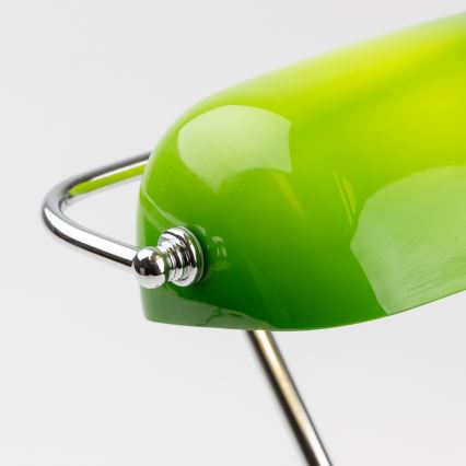 Brilagi - Lampe de table BANK OFFICE 1xE27/60W/230V chrome brillant/vert