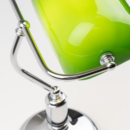Brilagi - Lampe de table BANK OFFICE 1xE27/60W/230V chrome brillant/vert
