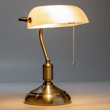 Brilagi - Lampe de table BANK OFFICE 1xE27/60W/230V laiton/blanc