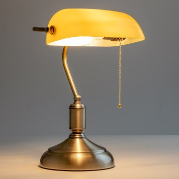 Brilagi - Lampe de table BANK OFFICE 1xE27/60W/230V laiton/orange