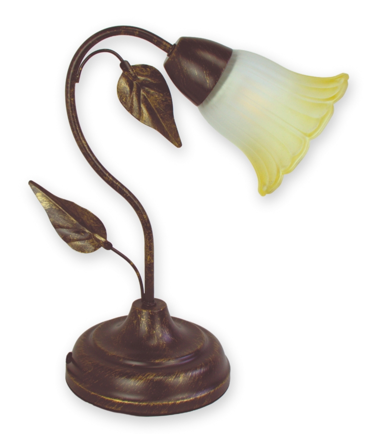 BRILAGI - Lampe de table BLOSSOM 1xE27/40W/230V patine/laiton