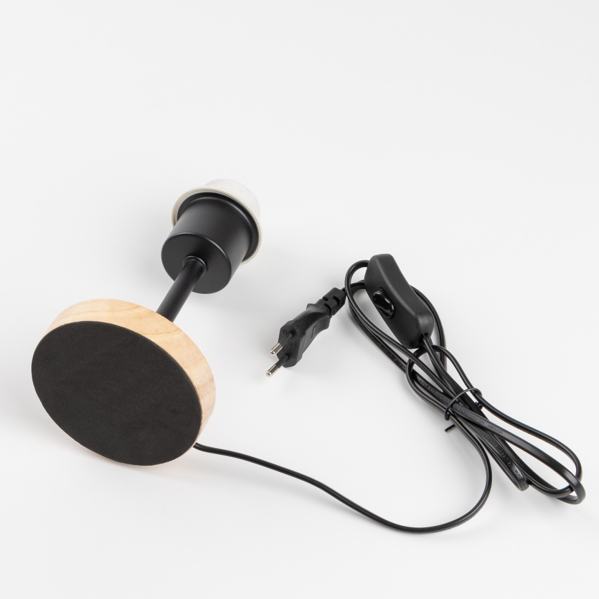 Brilagi - Lampe de table pour enfants BOBO WOOD 1xE27/25W/230V chêne/noir/blanc/à motifs animaux