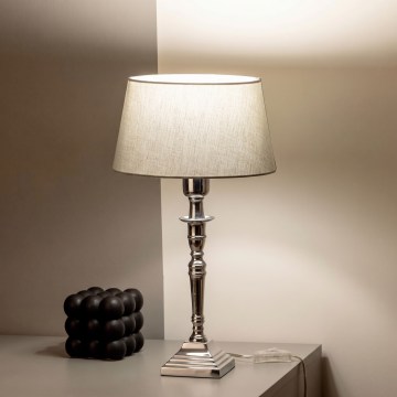 BRILAGI - Lampe de table CERIA 1xE27/60W/230V Ø 25 cm argenté/gris