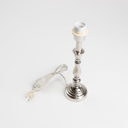 Brilagi - Lampe de table CERIA 1xE27/60W/230V Ø 25 cm chrome brillant/blanc