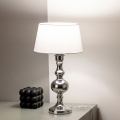 BRILAGI - Lampe de table CERIA 1xE27/60W/230V Ø 25 cm chrome brillant/blanc