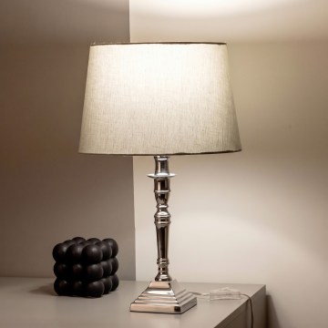 BRILAGI - Lampe de table CERIA 1xE27/60W/230V Ø 30 cm argentée/grise