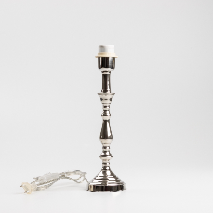 Brilagi - Lampe de table CERIA 1xE27/60W/230V Ø 30 cm chrome brillant/blanc