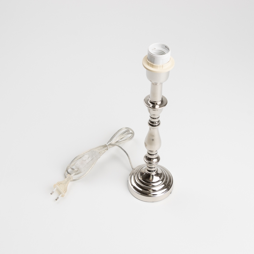 Brilagi - Lampe de table CERIA 1xE27/60W/230V Ø 30 cm chrome brillant/blanc