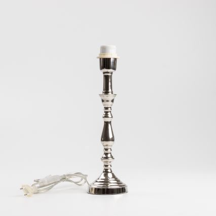 Brilagi - Lampe de table CERIA 1xE27/60W/230V Ø 30 cm chrome brillant/gris