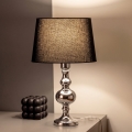 BRILAGI - Lampe de table CERIA 1xE27/60W/230V Ø 30 cm chrome brillant/noir