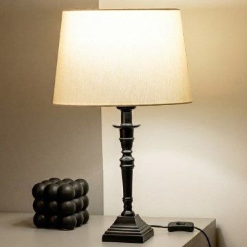 Brilagi - Lampe de table CERIA 1xE27/60W/230V Ø 30 cm noir/beige