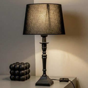 Brilagi - Lampe de table CERIA 1xE27/60W/230V Ø 30 cm noire