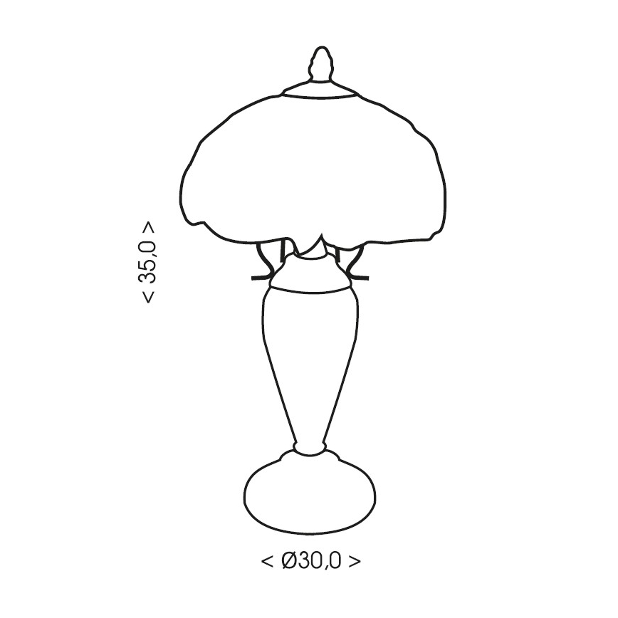 Brilagi - lampe de table de style Tiffany en vitrail SUNFLOWER 1xE27/60W/230V + 1xE14/40W